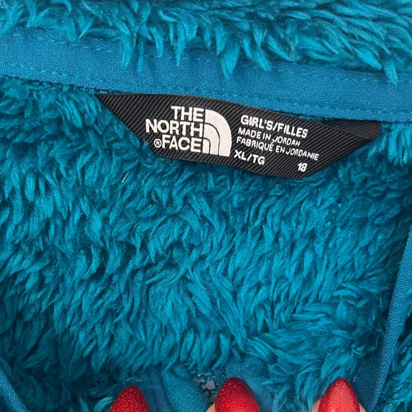 The North Face Turquoise Fleece Zip Up Jacket - Picture 2 of 5